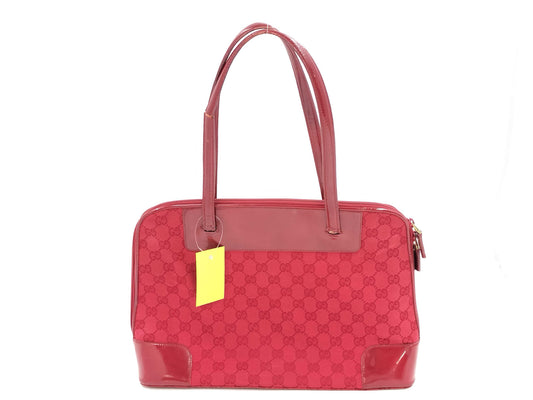 GUCCI 002 1122 GG Canvas Handbag Tote Bag