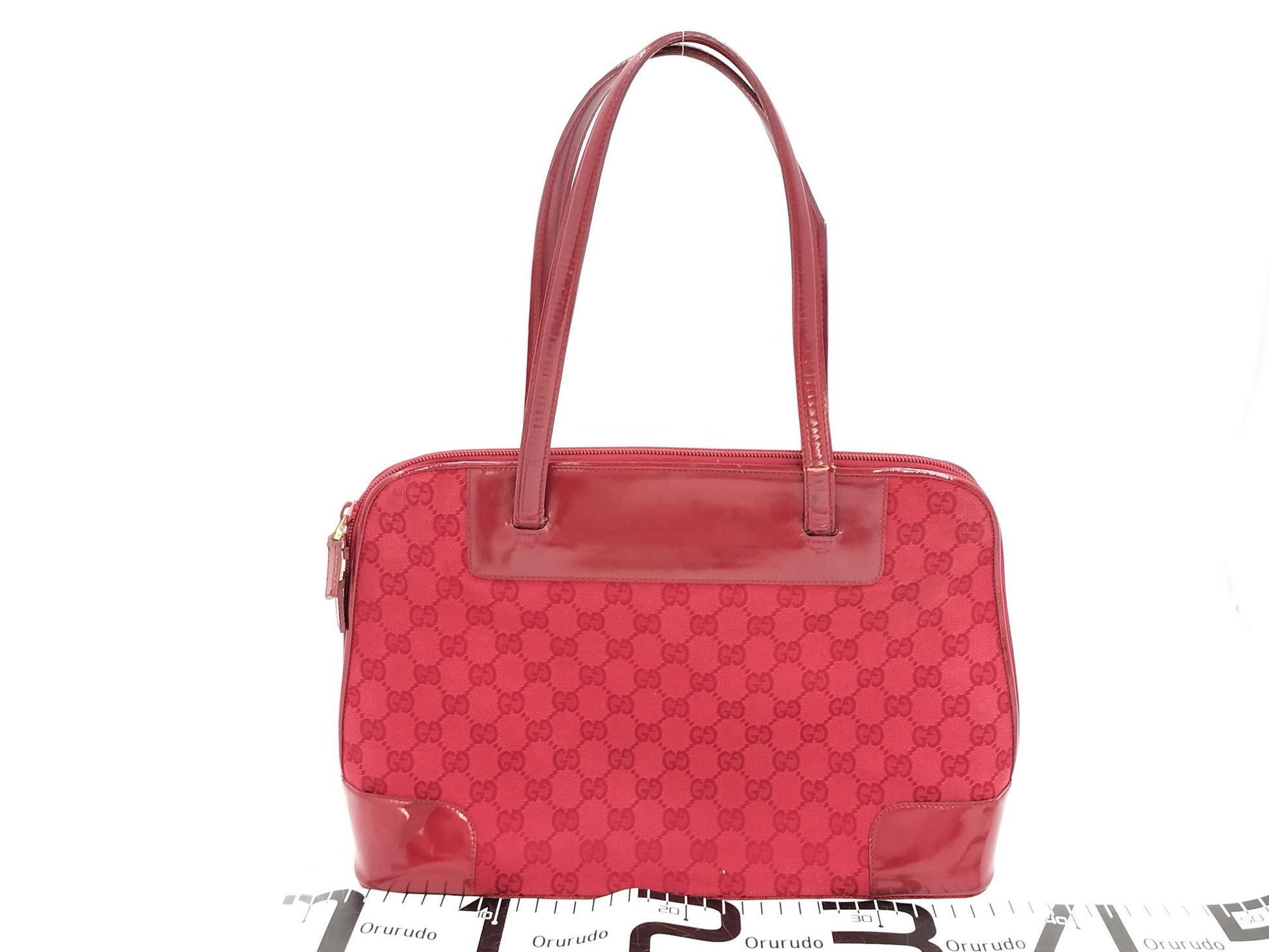 GUCCI 002 1122 GG Canvas Handbag Tote Bag