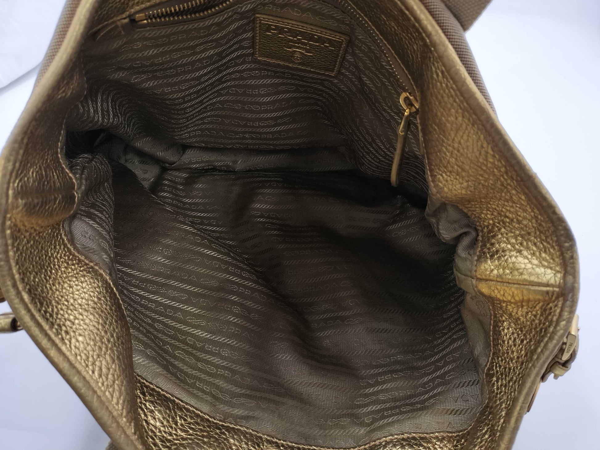 PRADA Logo Jacquard 2-Way Handbag