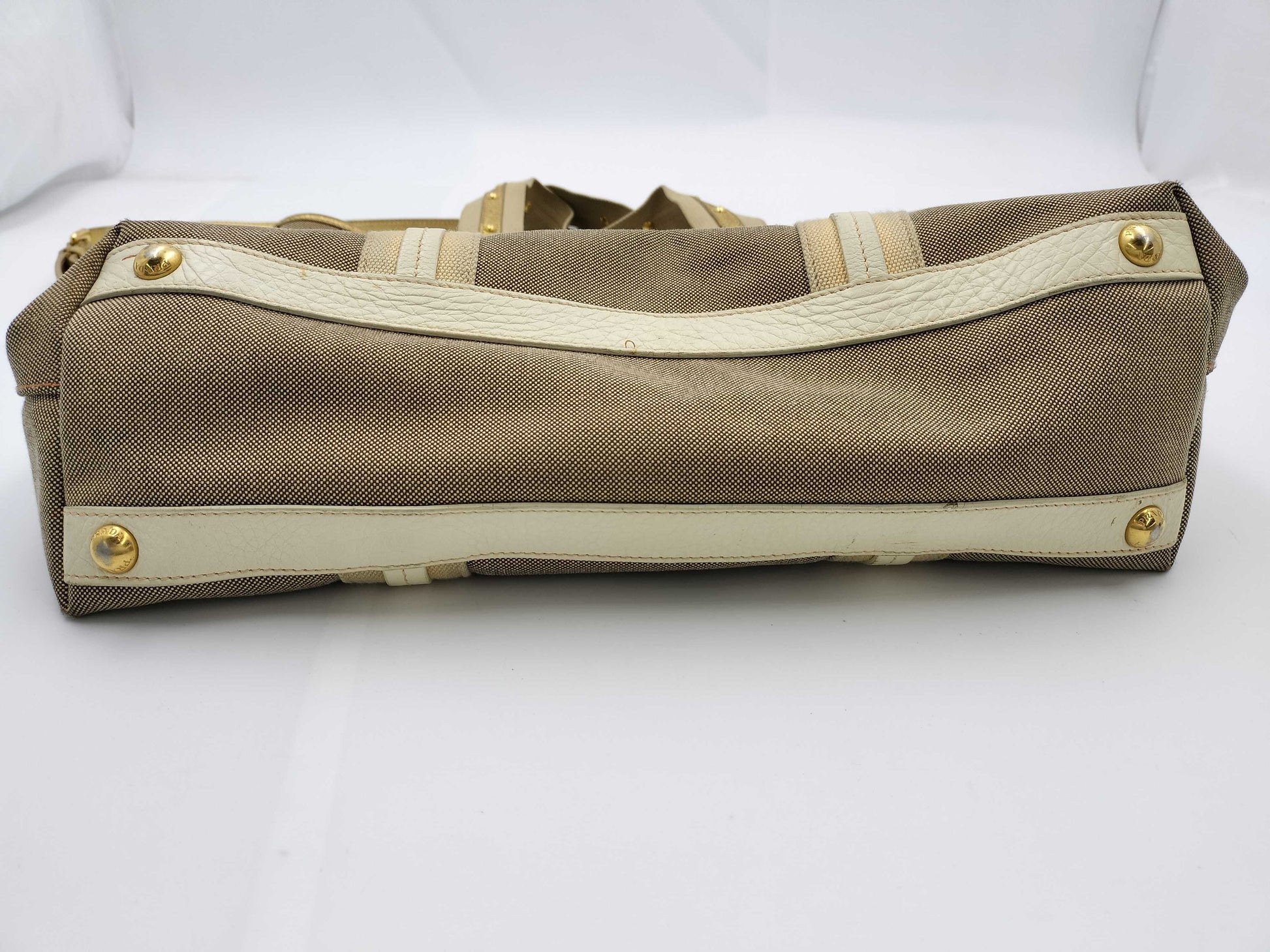 PRADA Logo Jacquard 2-Way Handbag