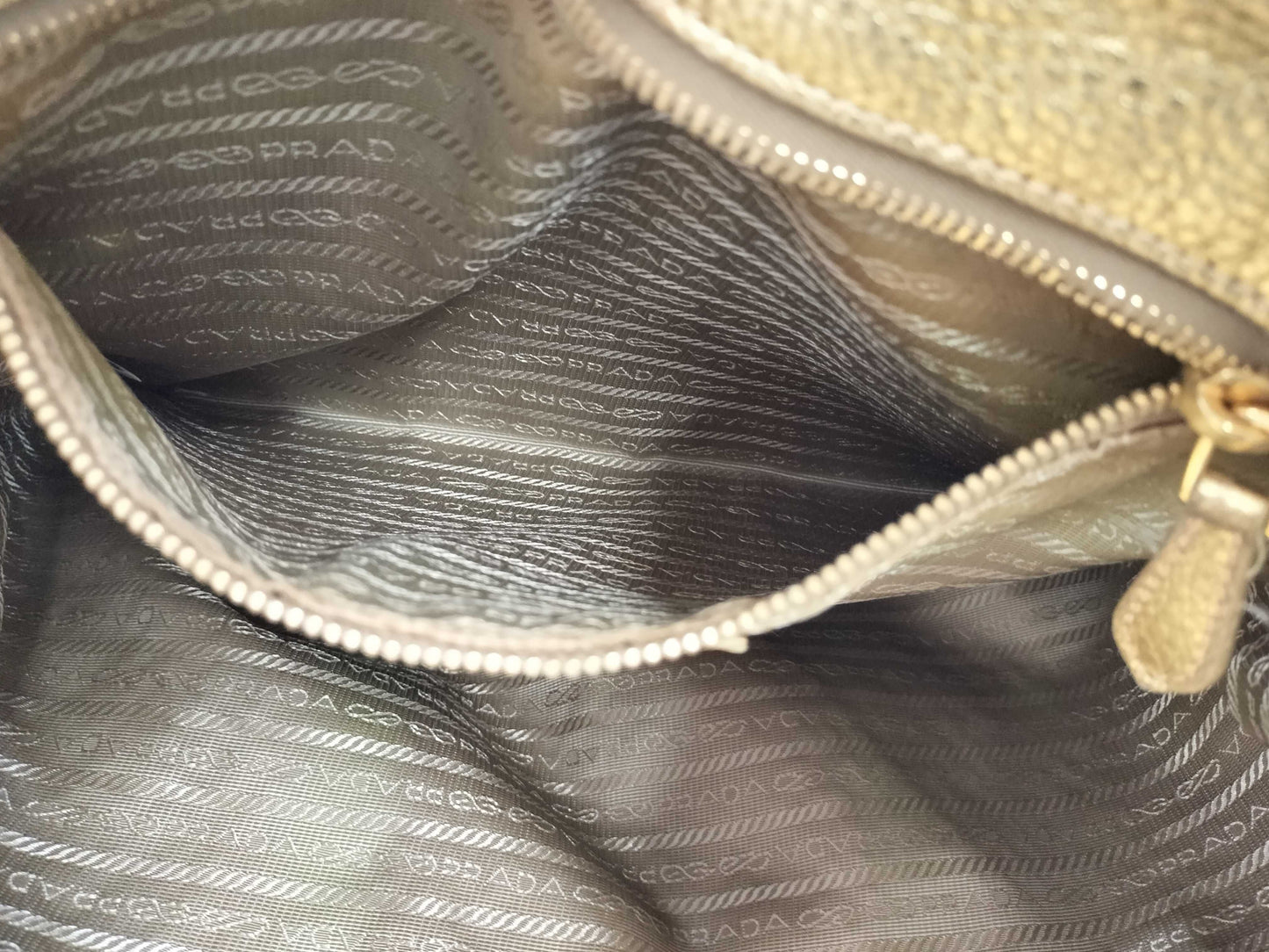 PRADA Logo Jacquard 2-Way Handbag