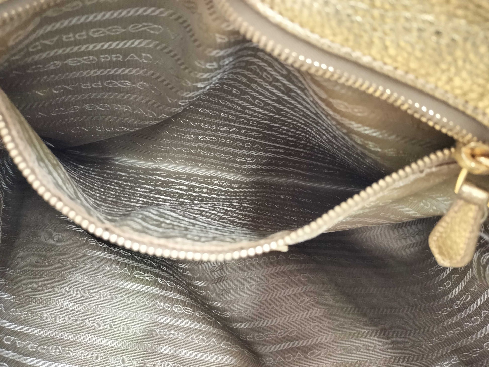 PRADA Logo Jacquard 2-Way Handbag