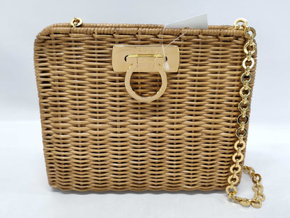 Salvatore Ferragamo Gancini Rattan Chain Shoulder Bag