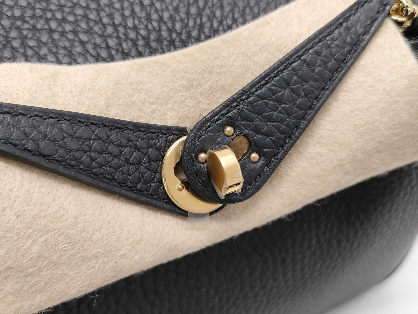 HERMES Lindy Mini Taurillon GD K Stamp Shoulder Bag