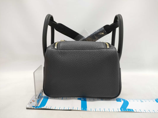 HERMES Lindy Mini Taurillon GD K Stamp Shoulder Bag