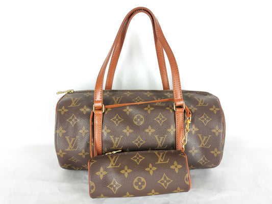 LOUIS VUITTON Monogram Papillon 30 Handbag with Pouch