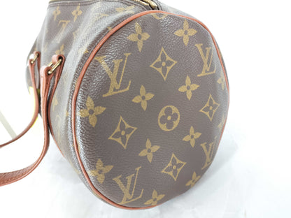 LOUIS VUITTON Monogram Papillon 30 Handbag with Pouch