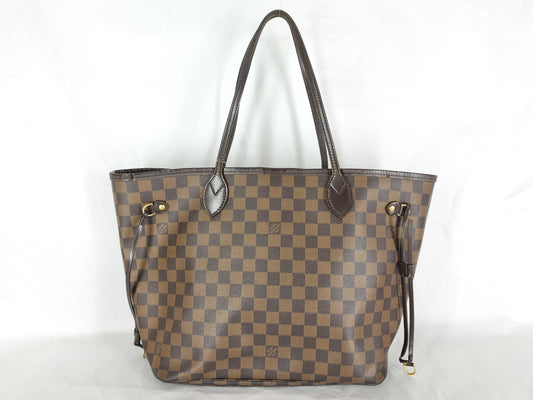 LOUIS VUITTON AR0058 Damier N51105 Neverfull MM Old Model Tote Bag