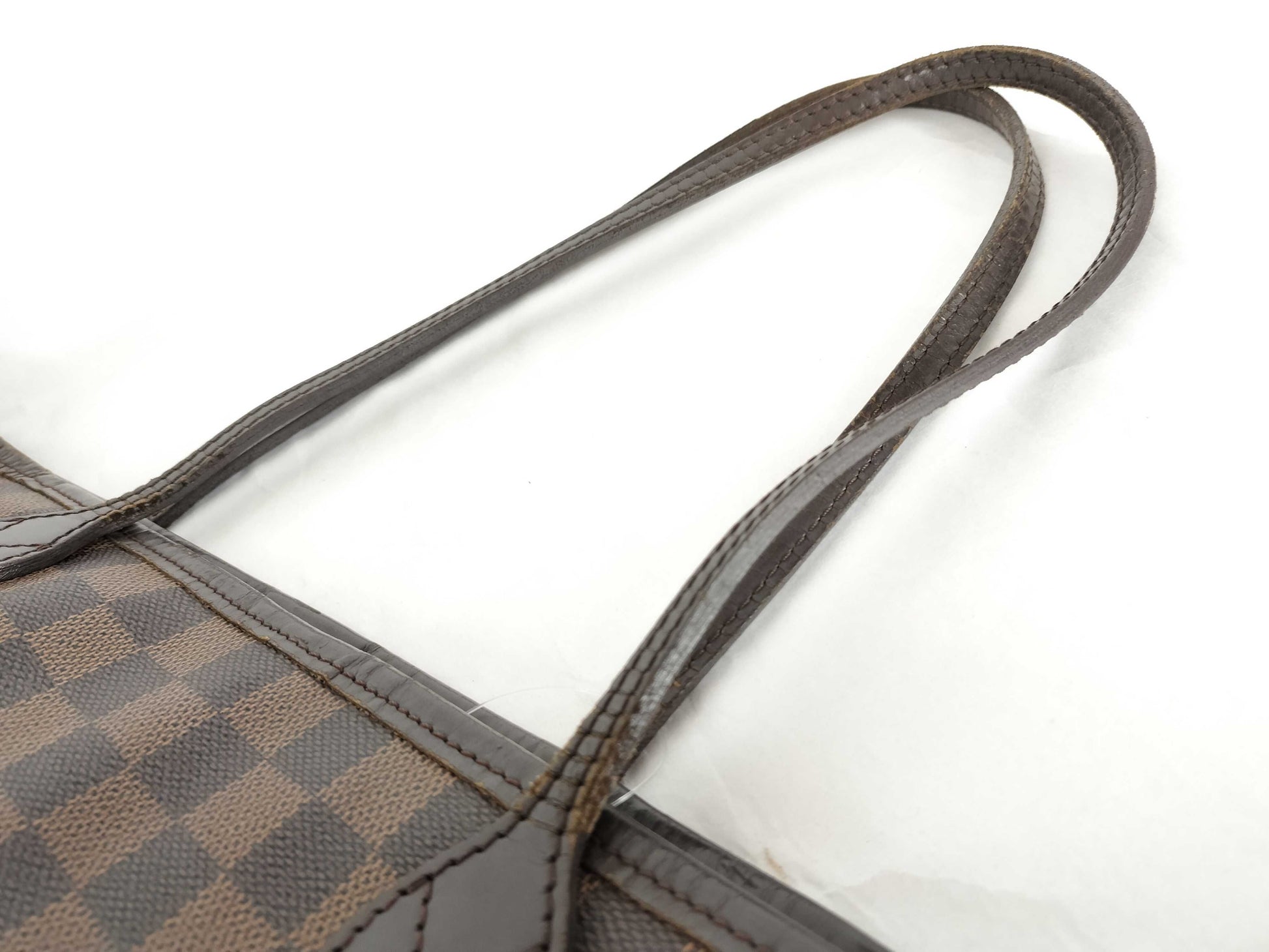 LOUIS VUITTON AR0058 Damier N51105 Neverfull MM Old Model Tote Bag
