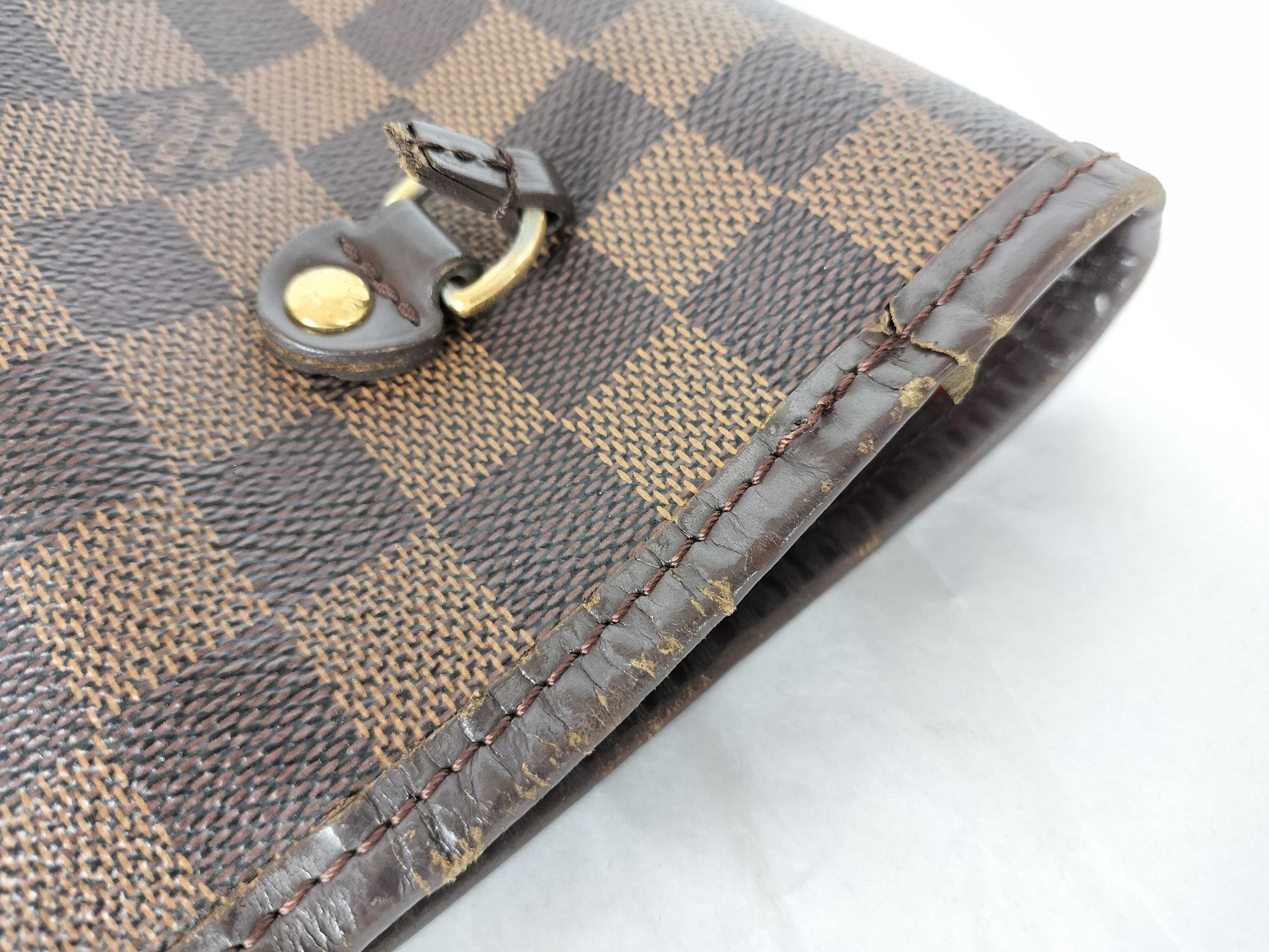 LOUIS VUITTON AR0058 Damier N51105 Neverfull MM Old Model Tote Bag