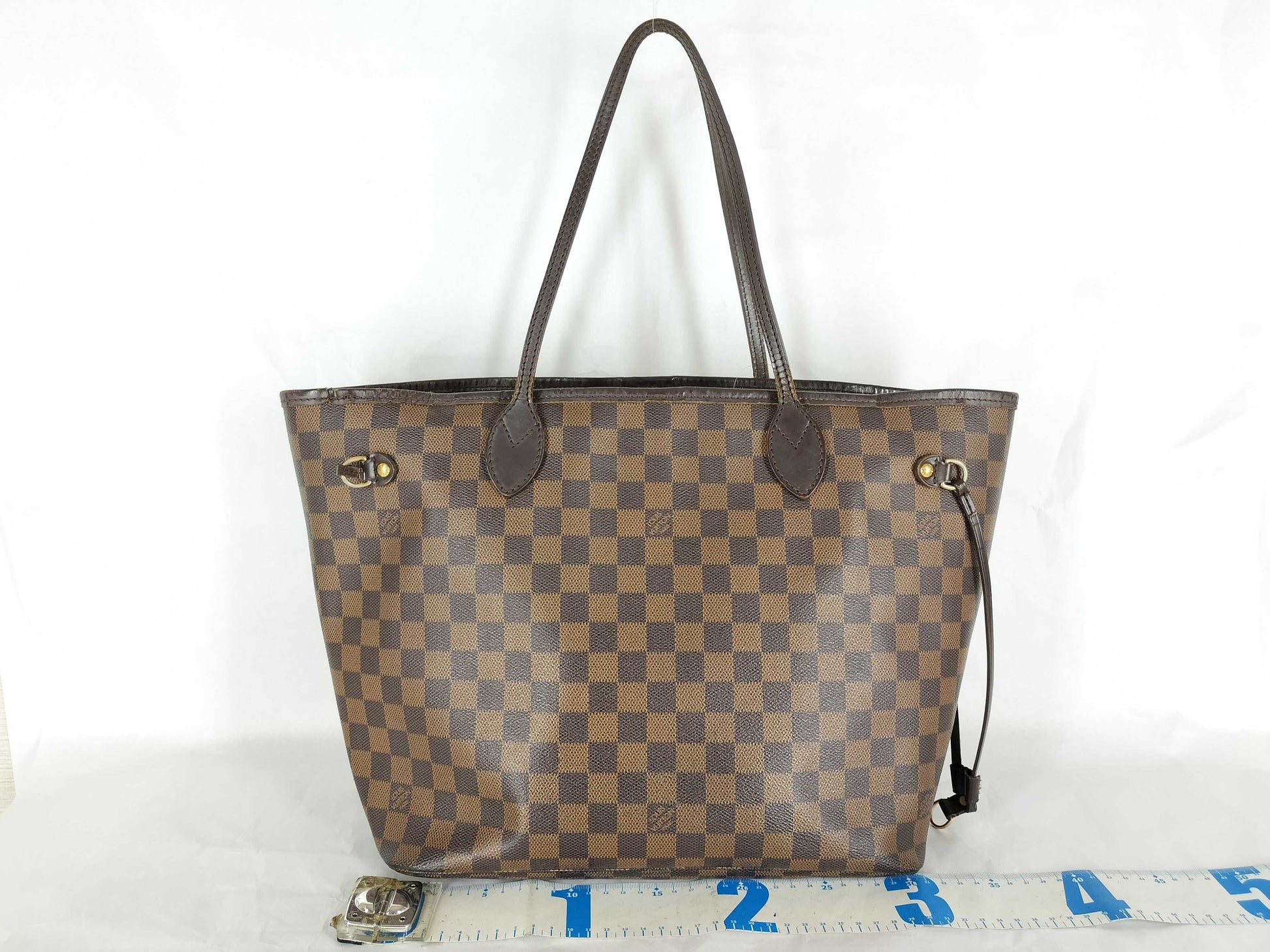 LOUIS VUITTON AR0058 Damier N51105 Neverfull MM Old Model Tote Bag