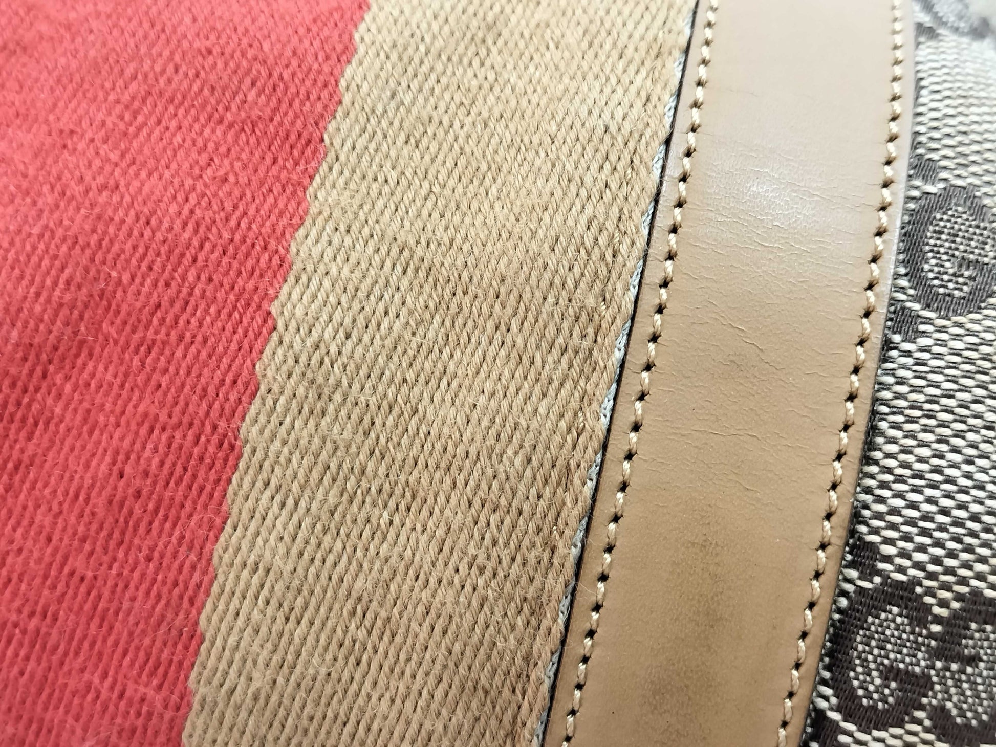GUCCI GG Canvas 001-0851 002122 Boston Bag with Detached Zipper Top