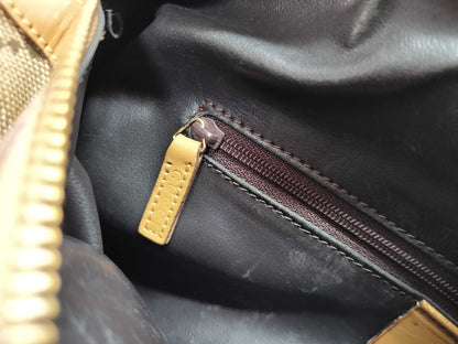 GUCCI GG Canvas 001-0851 002122 Boston Bag with Detached Zipper Top