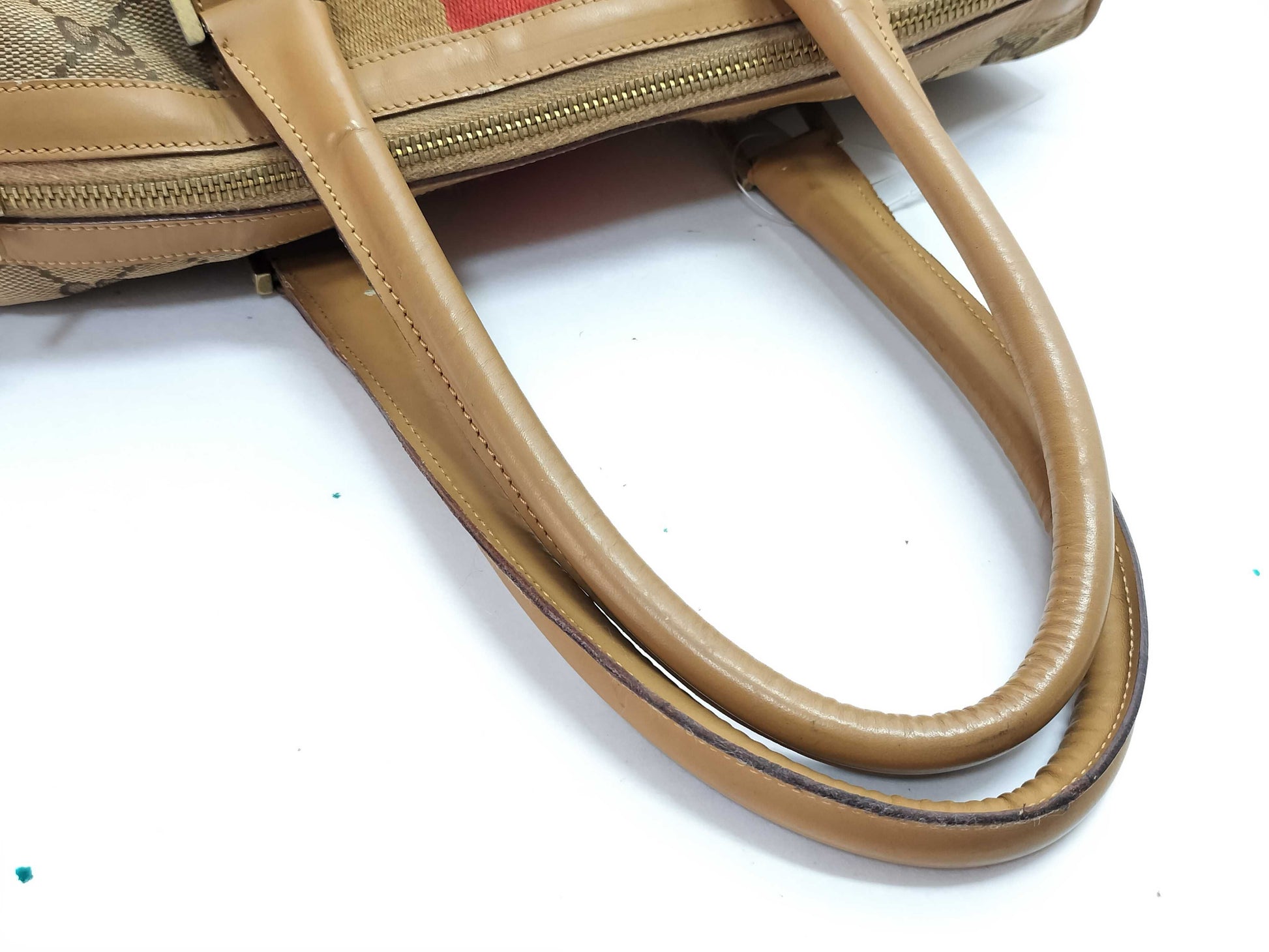 GUCCI GG Canvas 001-0851 002122 Boston Bag with Detached Zipper Top