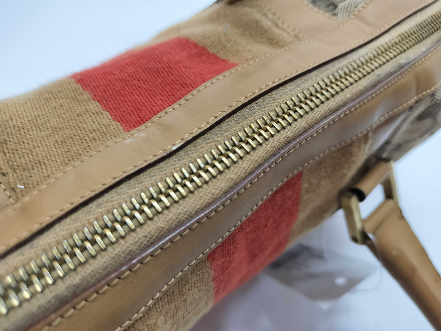 GUCCI GG Canvas 001-0851 002122 Boston Bag with Detached Zipper Top