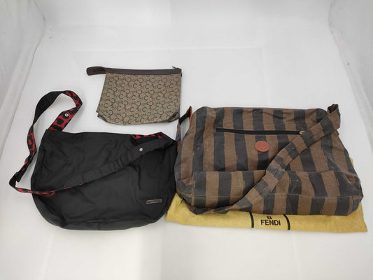 FENDI Pecan pattern shoulder bag *1 / Celine second bag *1 / Bottega Veneta shoulder bag *1 / 3-piece bag set