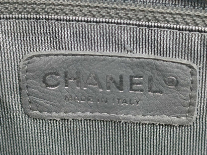 CHANEL Lambskin Mademoiselle Coco Charm Silver Tote Bag