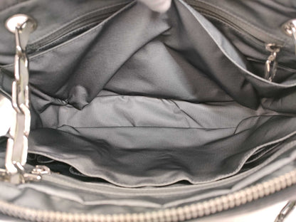 CHANEL Lambskin Mademoiselle Coco Charm Silver Tote Bag