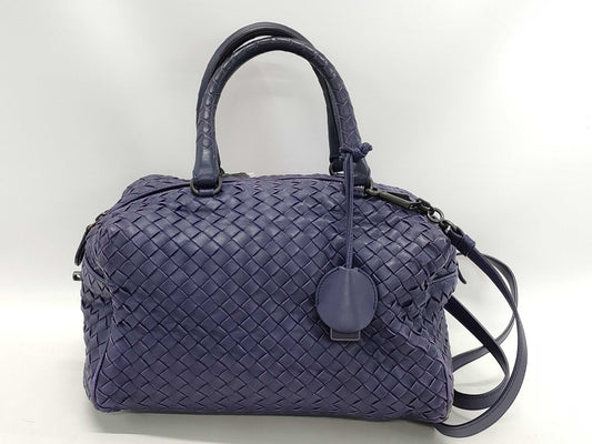 BOTTEGA VENETA Intrecciato 2-Way Boston Bag with Key