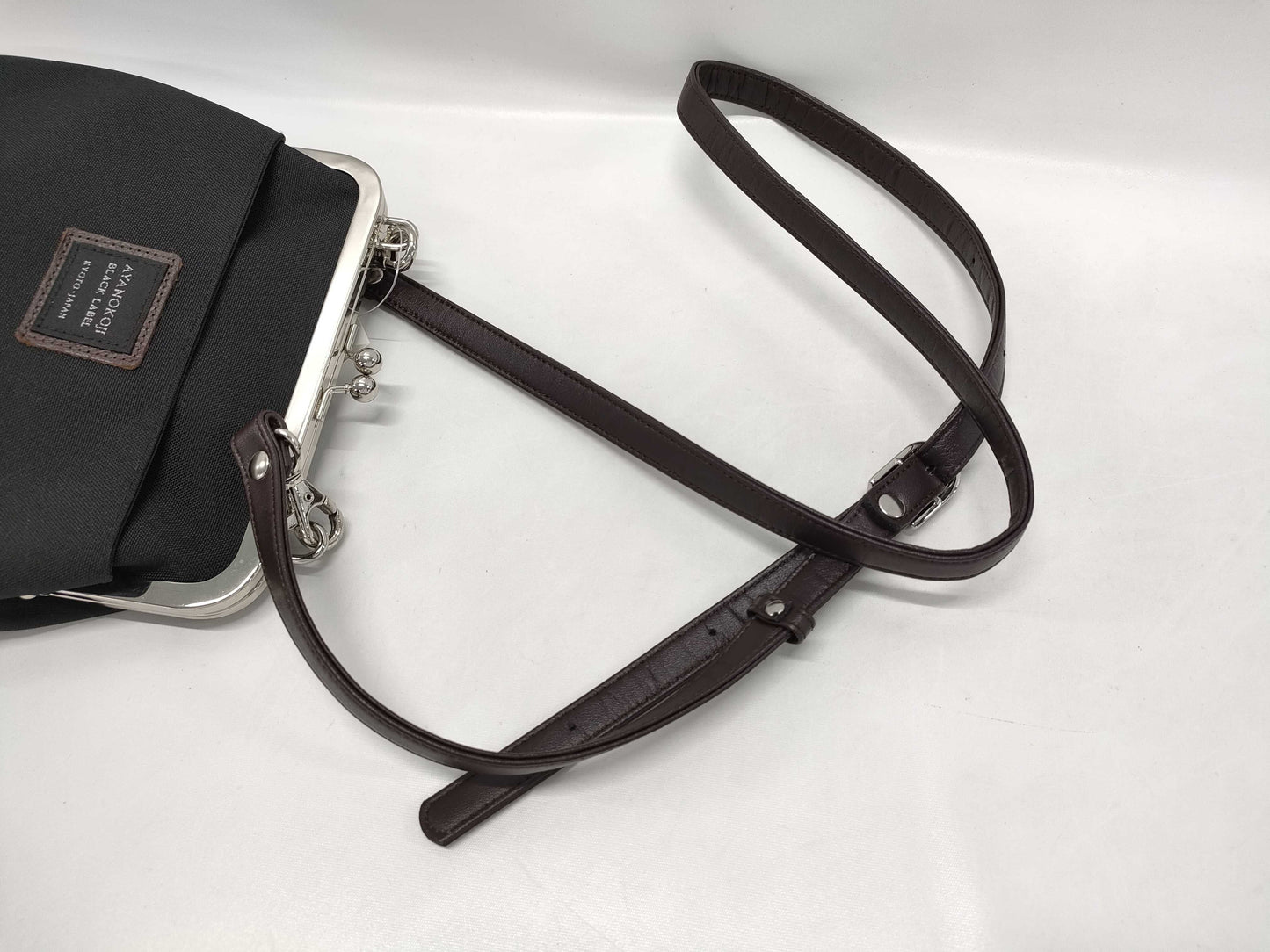 AYANOKOJI Black Label Shoulder Bag with Clasp Closure