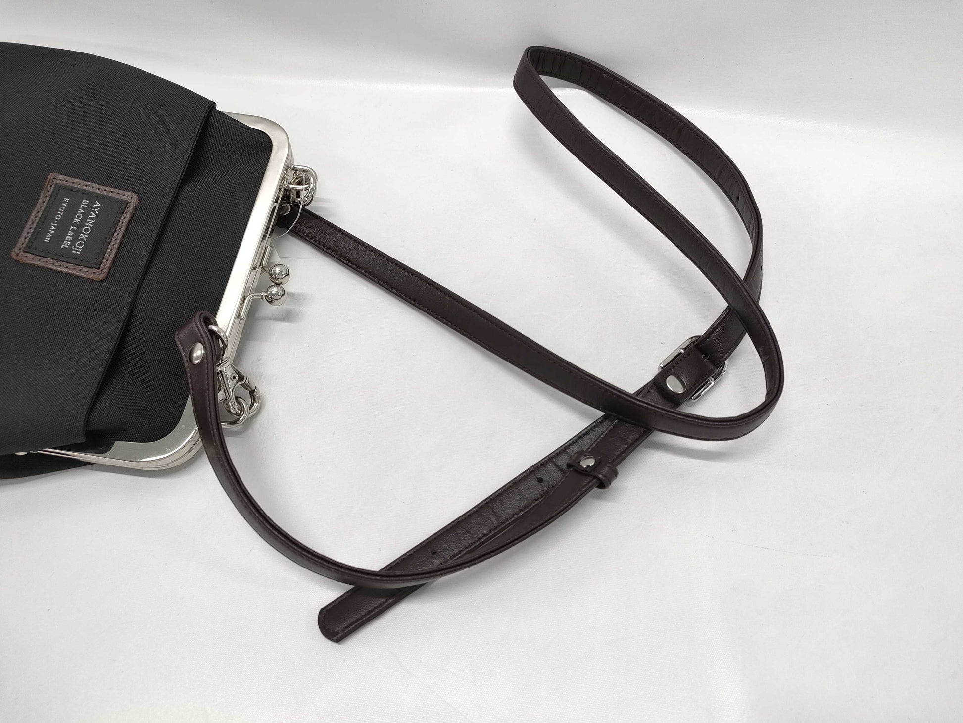 AYANOKOJI Black Label Shoulder Bag with Clasp Closure