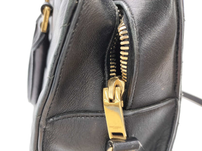 Yves Saint Laurent Black Shoulder Zipper Handbag