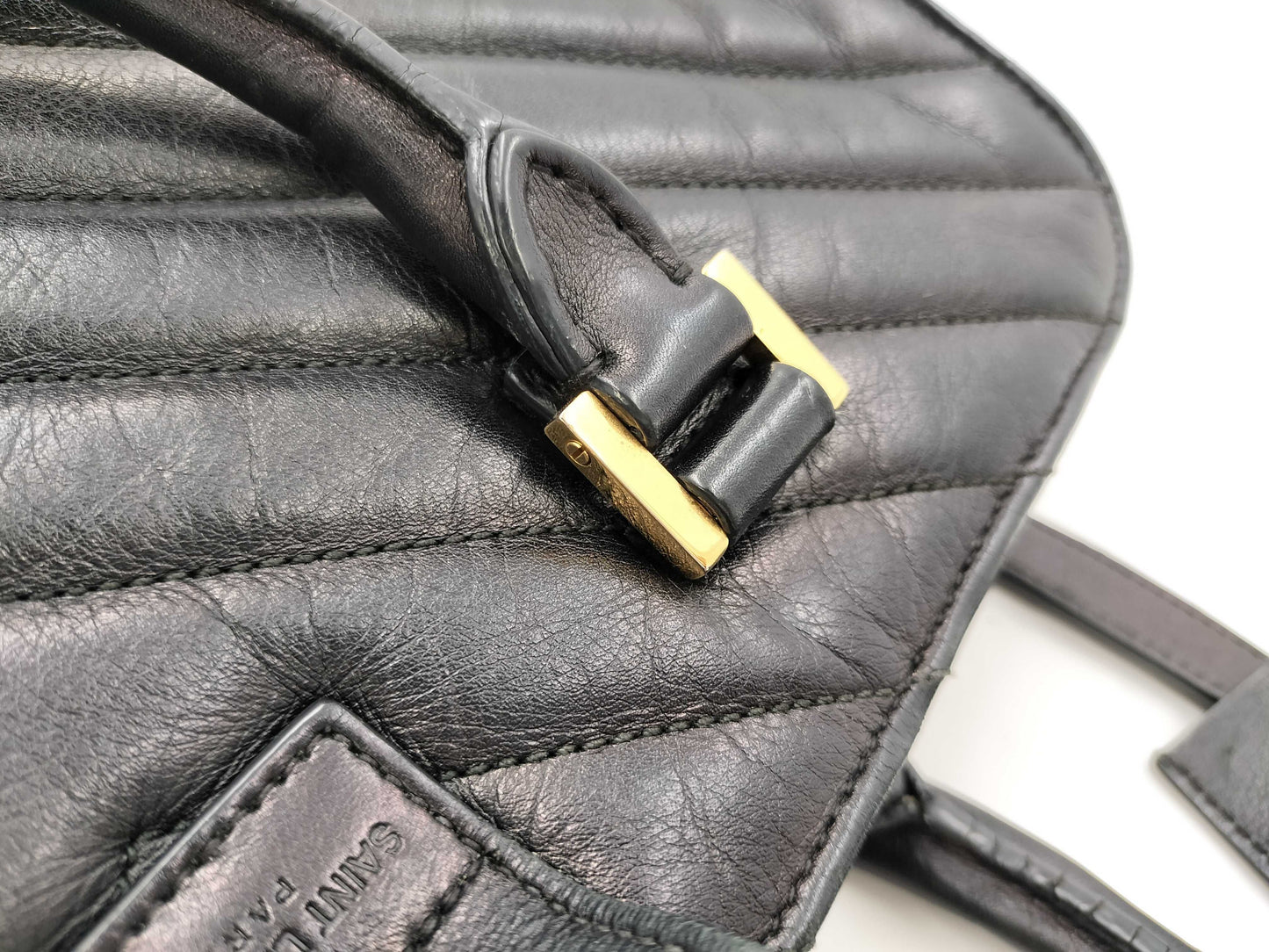 Yves Saint Laurent Black Shoulder Zipper Handbag