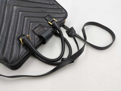 Yves Saint Laurent Black Shoulder Zipper Handbag