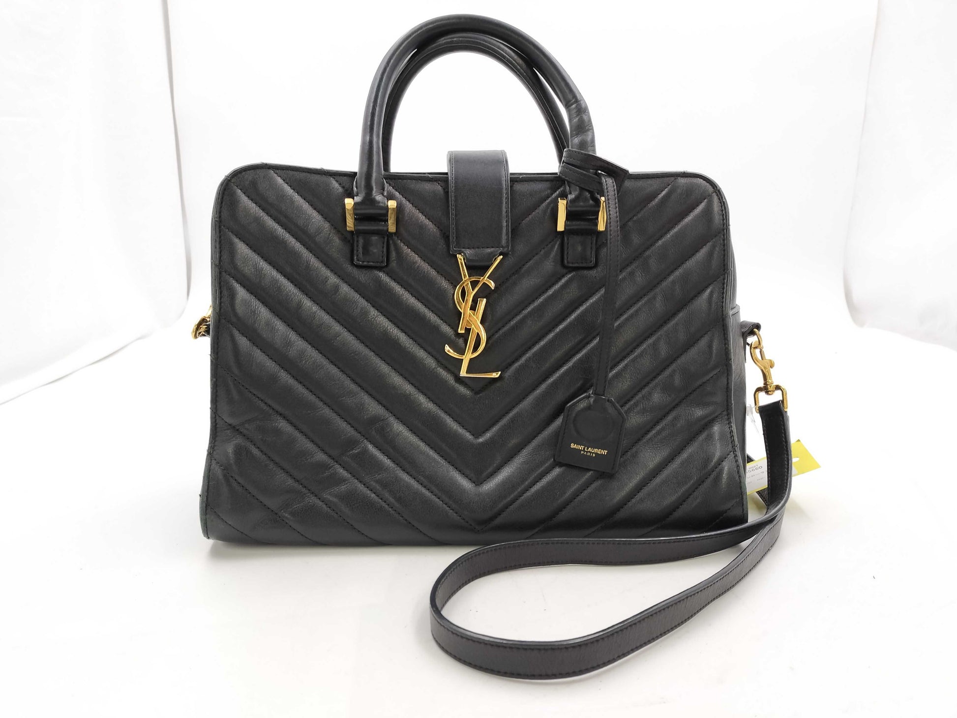 Yves Saint Laurent Black Shoulder Zipper Handbag