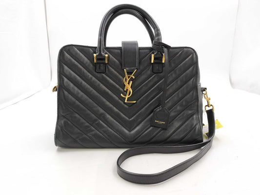 Yves Saint Laurent Black Shoulder Zipper Handbag