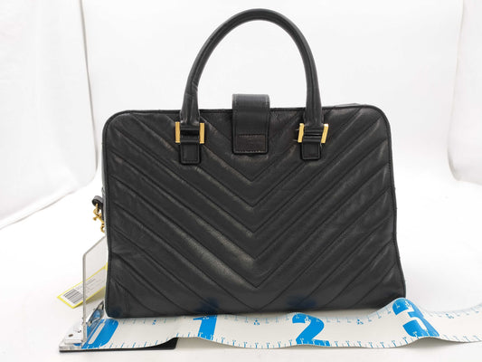 Yves Saint Laurent Black Shoulder Zipper Handbag