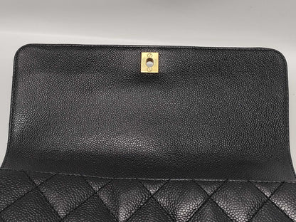 CHANEL Caviar Skin Top Handle Handbag