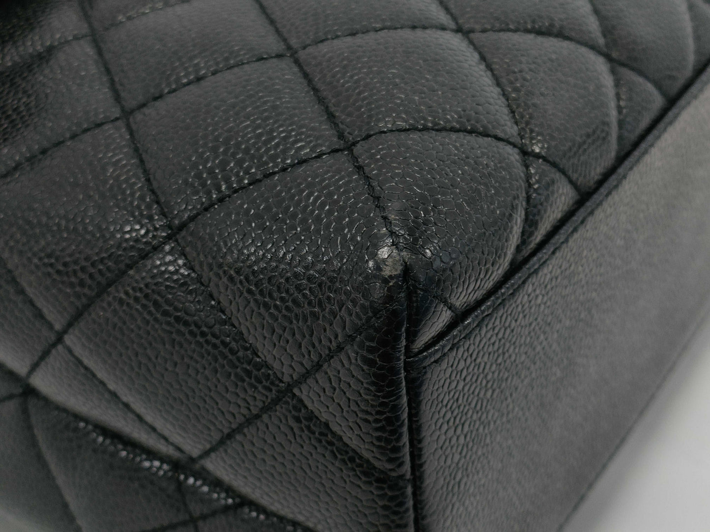 CHANEL Caviar Skin Top Handle Handbag