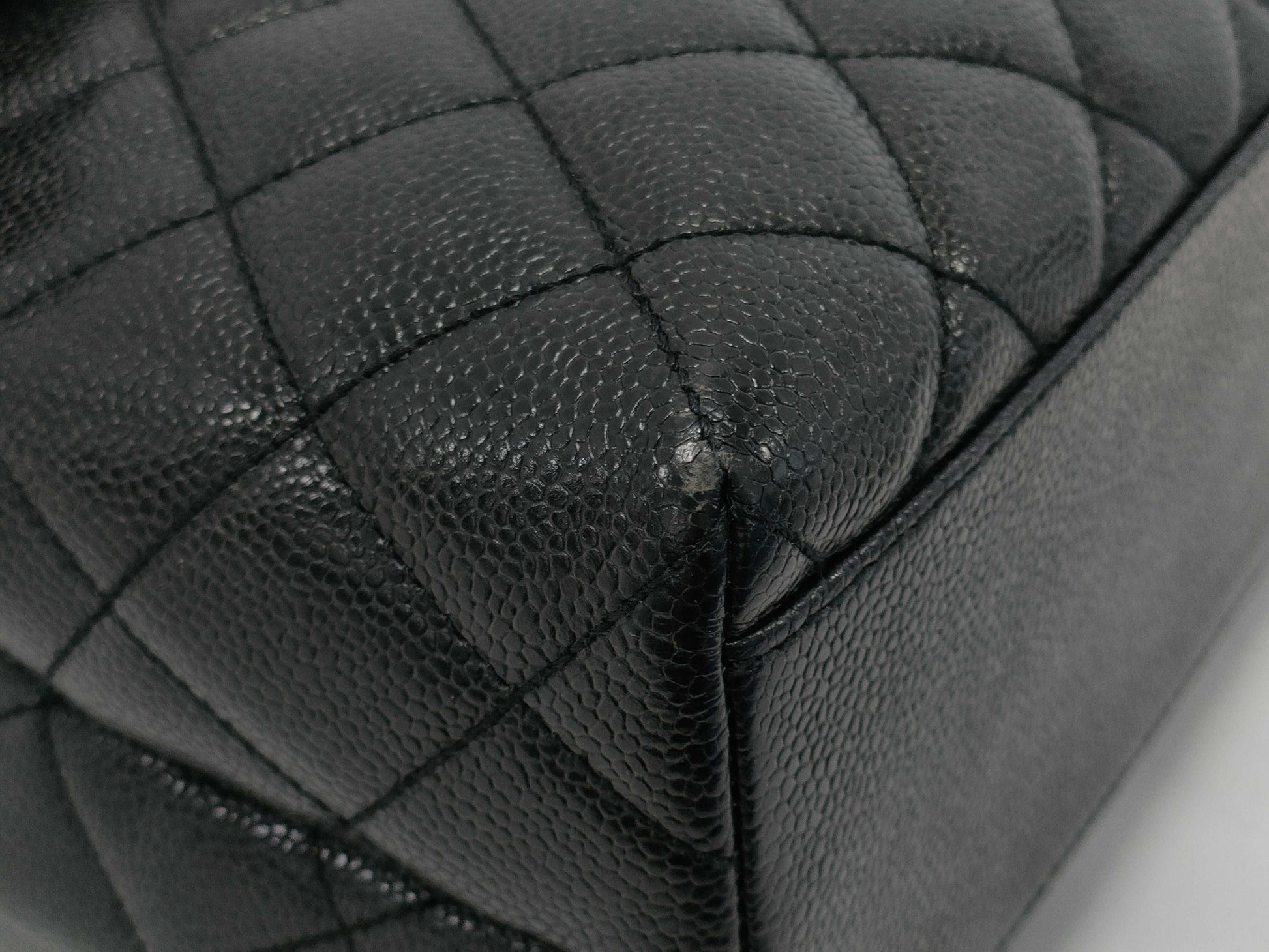 CHANEL Caviar Skin Top Handle Handbag