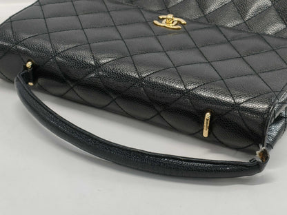 CHANEL Caviar Skin Top Handle Handbag