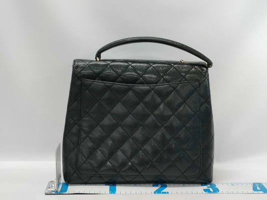 CHANEL Caviar Skin Top Handle Handbag