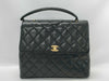 CHANEL Caviar Skin Top Handle Handbag