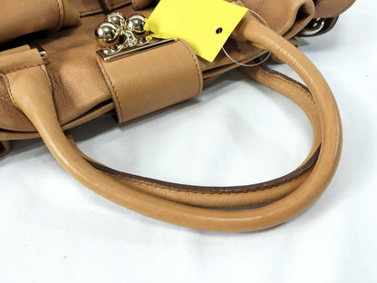 CELINE Leather 2-Way Beige Handbag