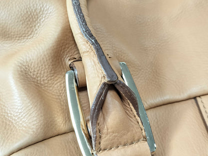 CELINE Leather 2-Way Beige Handbag