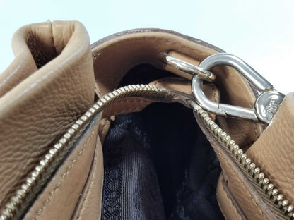 CELINE Leather 2-Way Beige Handbag