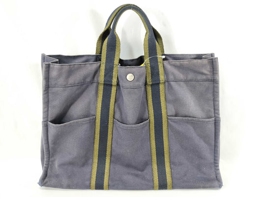 HERMES Foul Tou Navy/Khaki Handbag