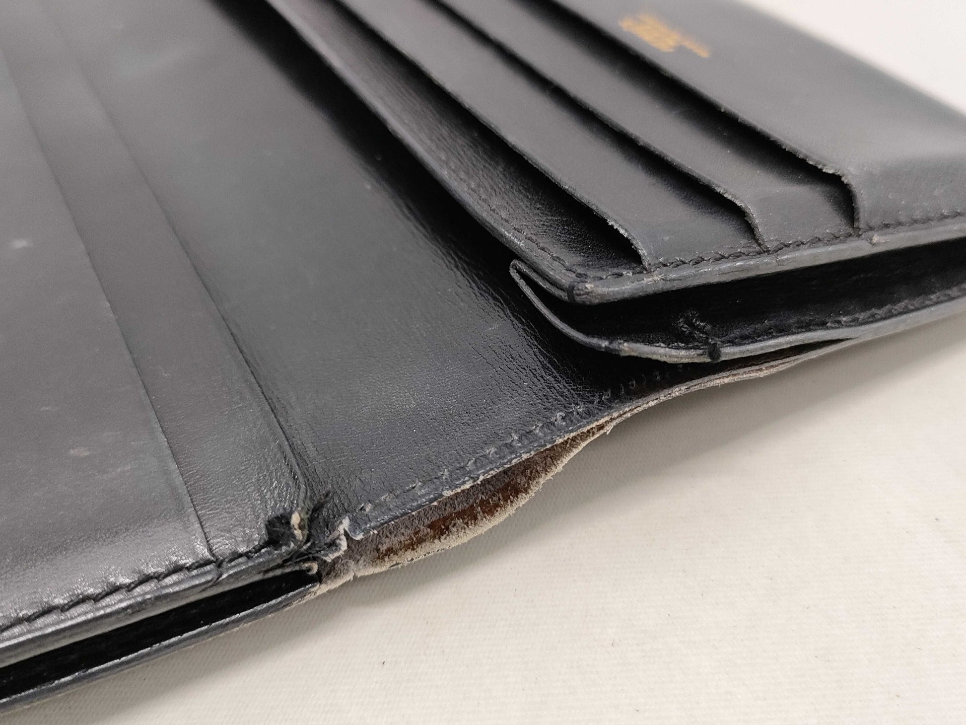 HERMES Saumur Diane calfskin black wallet
