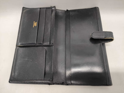 HERMES Saumur Diane calfskin black wallet