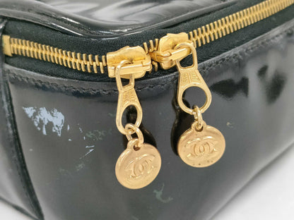 CHANEL Enamel Vanity Pouch Vanity Bag