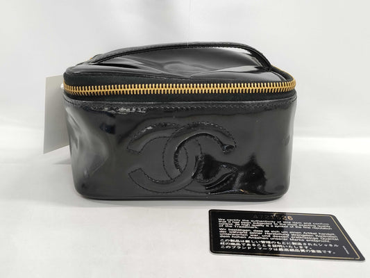 CHANEL Enamel Vanity Pouch Vanity Bag