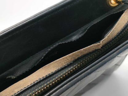 CHANEL V-Stitch Lamb Chevron Shoulder Bag