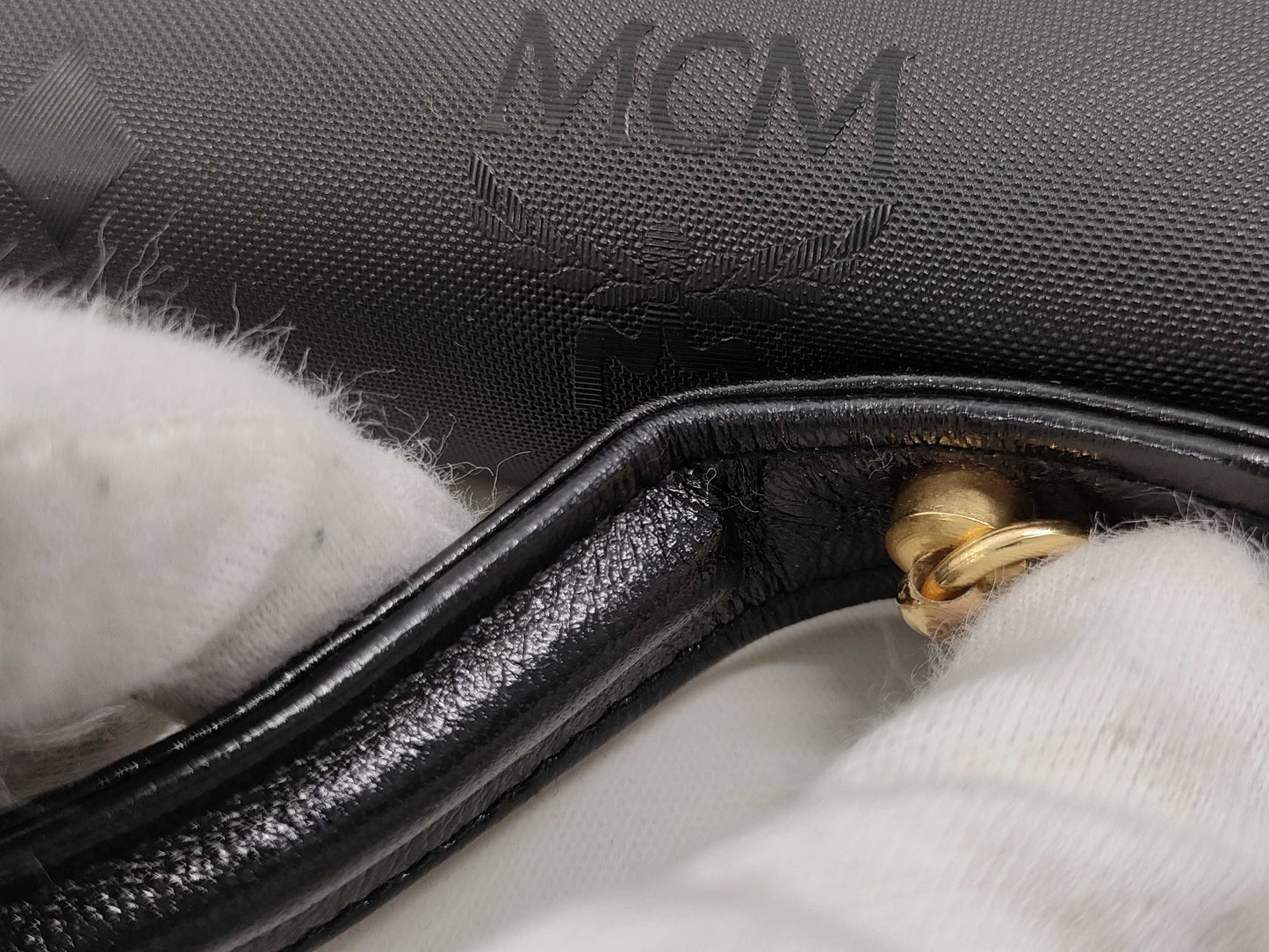MCM 2-way nylon/leather handbag