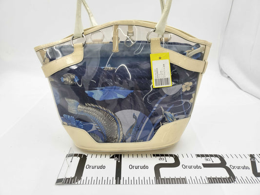 Salvatore Ferragamo Gancini Clear/Enamel Tote Bag with Gancini Hardware