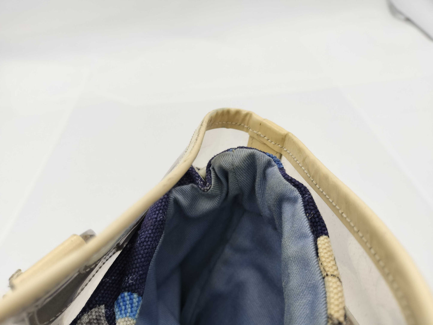 Salvatore Ferragamo Gancini Clear/Enamel Tote Bag with Gancini Hardware