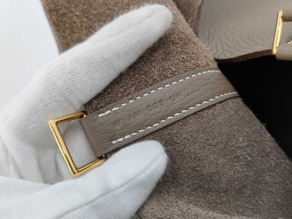 HERMES Picotin MM Taurillon Etoupe Gold Hardware W Stamp Handbag